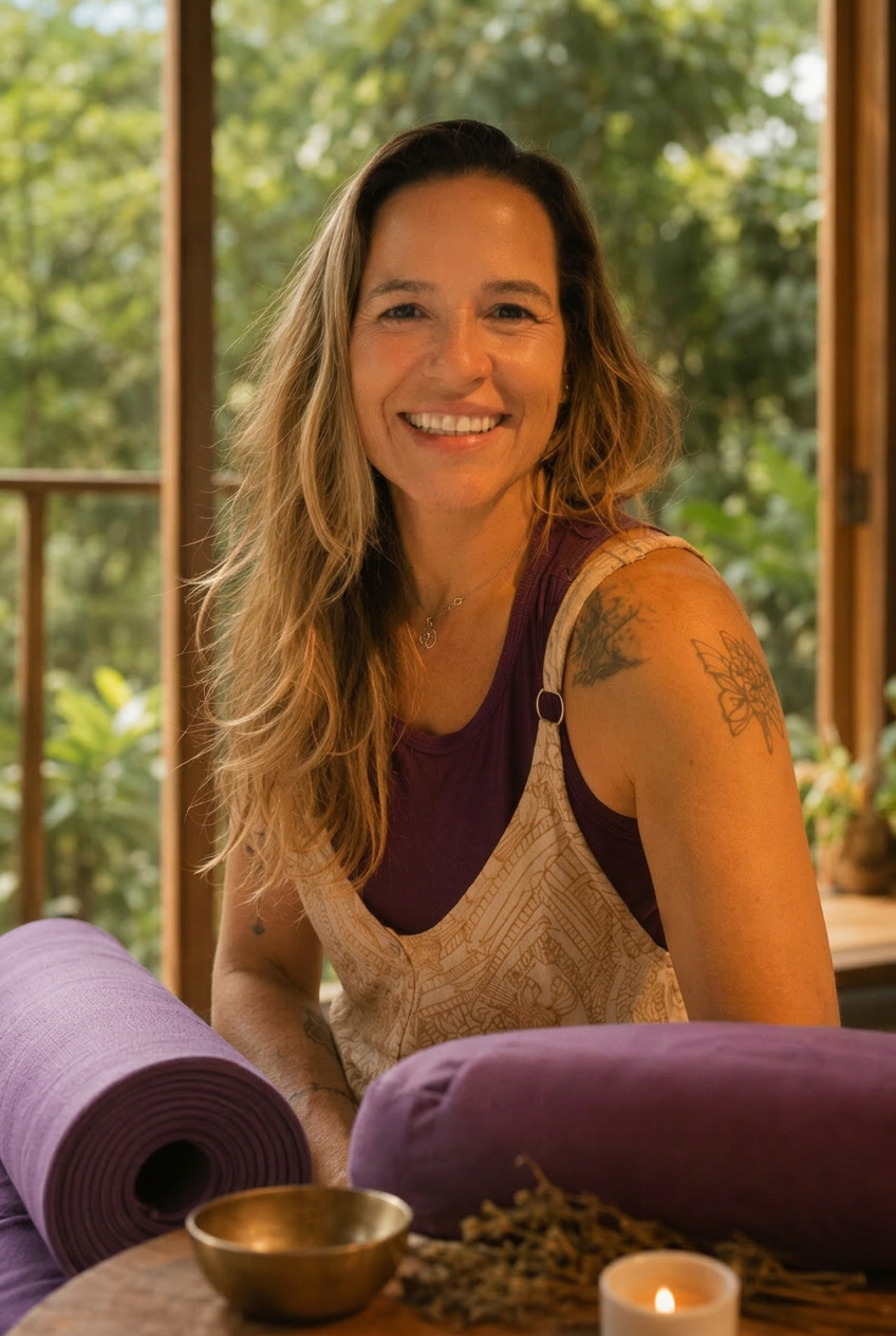 Lisa Santos, professora de Yoga e psicoterapeuta